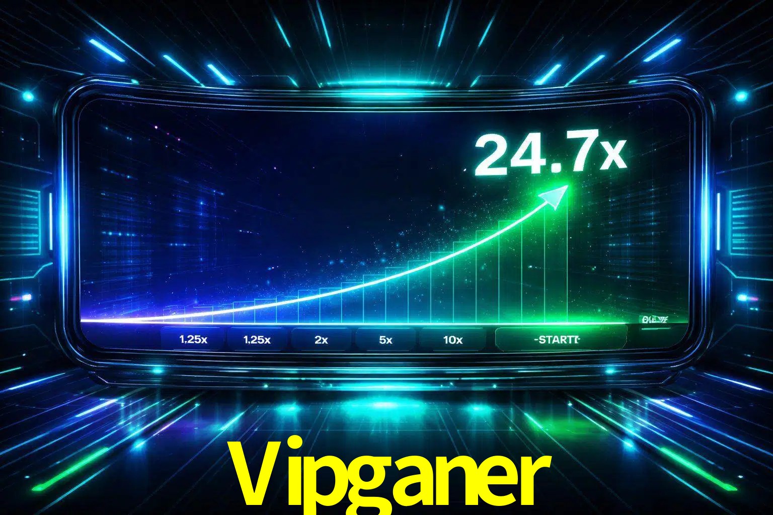 Una pantalla moderna de juego estilo crash con multiplicadores ascendentes, visuales de neón y una interfaz intensa enfocada en la acción.